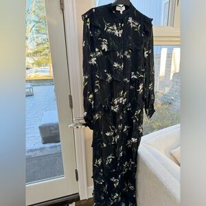 Maxi floral ruffle dress